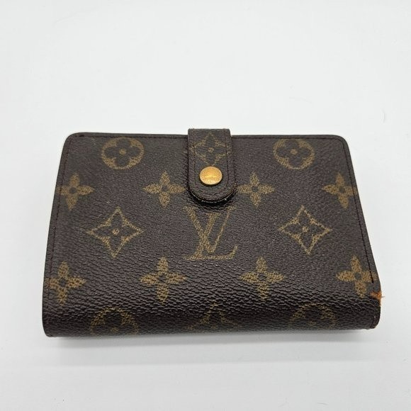 💯 Authentic Louis Vuitton Monogram Viennois Bifold Kisslock Wallet - Picture 1 of 14